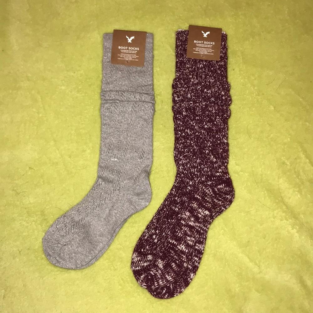 Long boot socks - never worn - AE